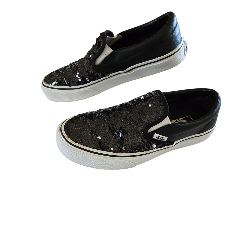 Vans Black‎ Sequin Slip-On Sneakers - Picture 2 of 11